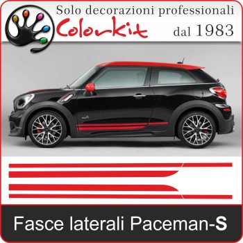 Strisce Adesive Per Cofano Mini Cooper R60 Countryman E R61 Paceman, Nero Design 2, Film Autoadesivo Resistente